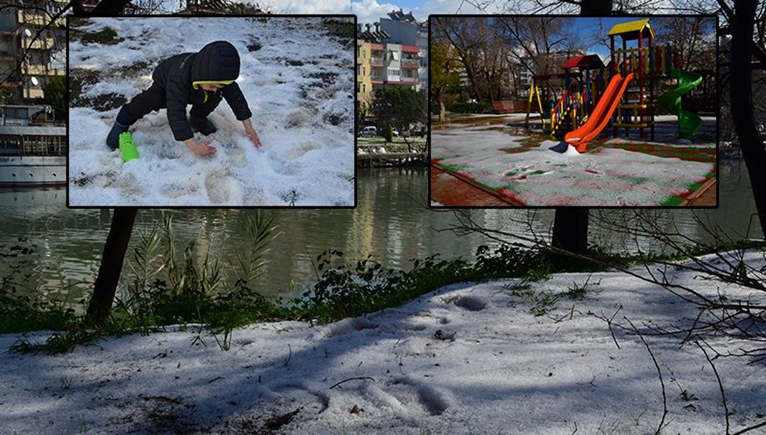 Manavgat kar yağmadan beyaza büründü