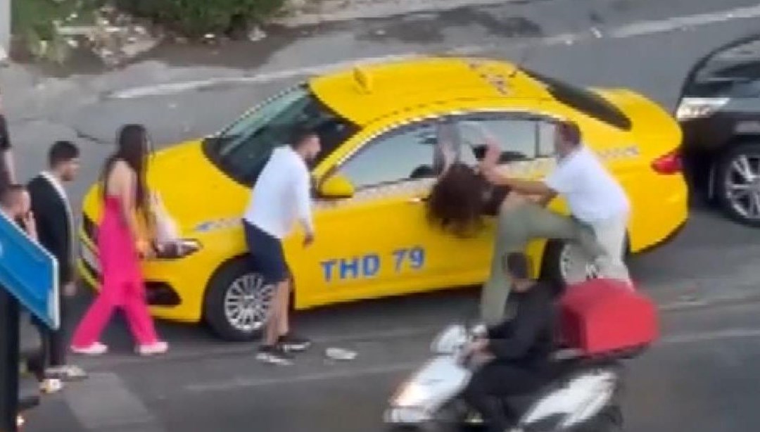 İstanbul'da taksici ve yabancı uyruklu kadınlar arasında kavga