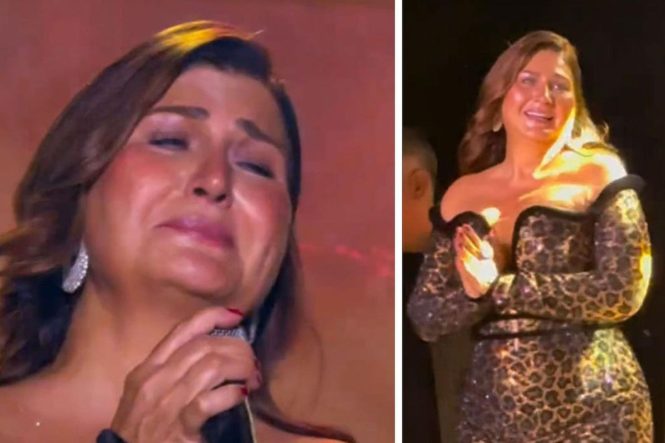 Sibel Can, sahnede Ahmet Kaya'nın şarkısını söylerken gözyaşlarına boğuldu