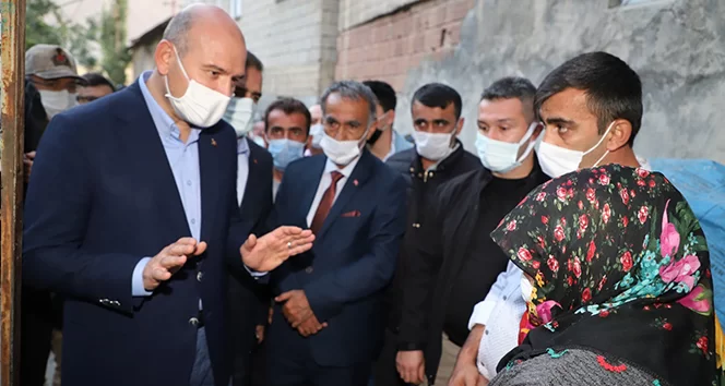 Bakan Soylu'dan teröristlerin katlettiği vatandaşların ailelerine taziye ziyareti