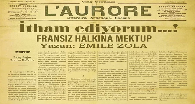 Fransız yazar Emile Zola'nın 122 yıl önce yazdığı mektup yine gündemde
