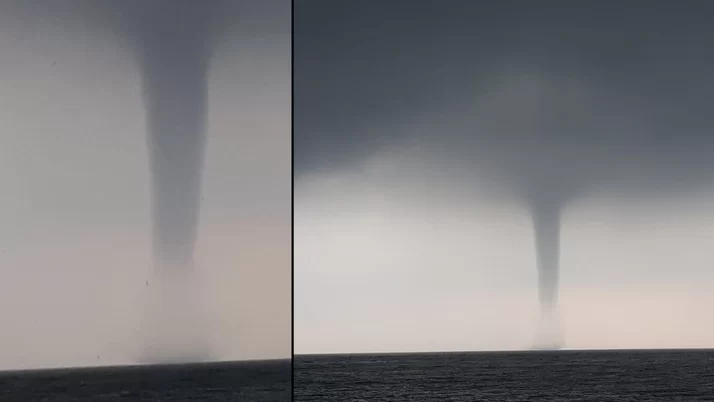 Tekirdağ'da bir anda hortum çıktı! Korku dolu anlar